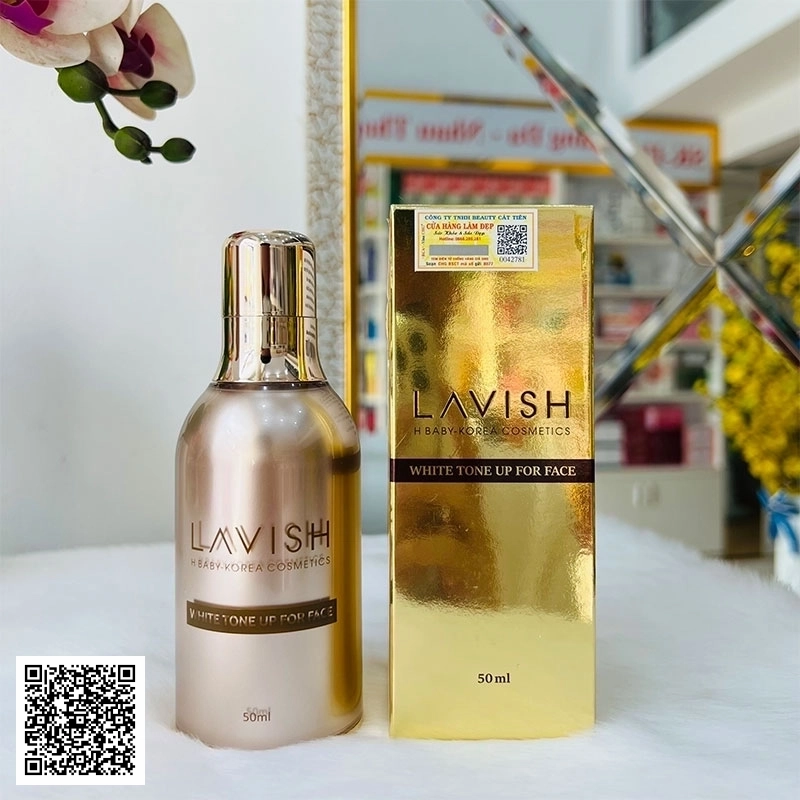 Kem White Tone Up For Face Lavish H Baby Dưỡng Trắng Da, Thay Thế Make Up Hàn Quốc 50ml