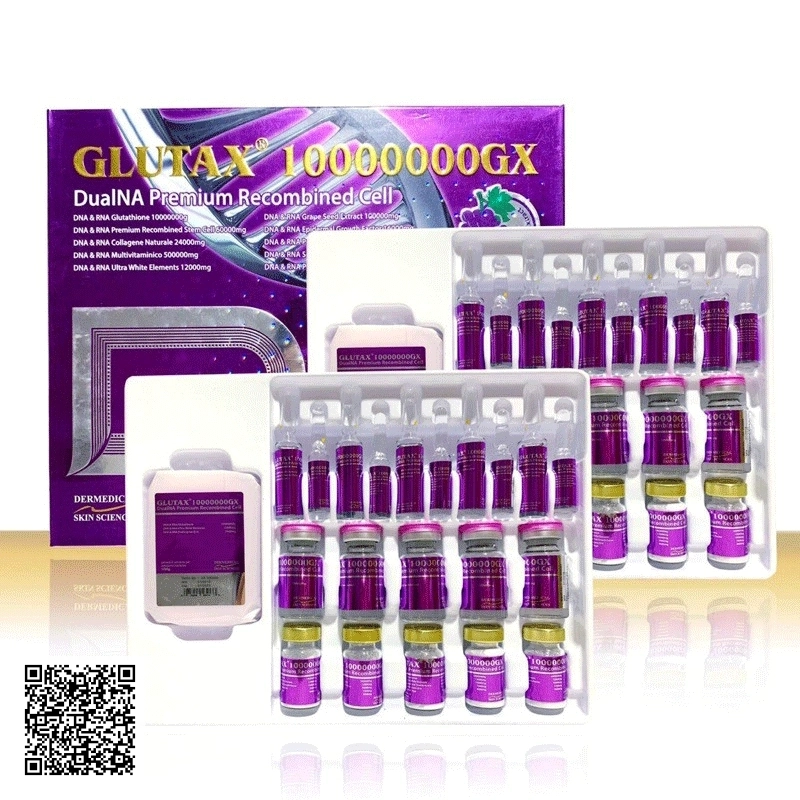 Set Truyền Trắng Glutax 10000000GX DualNA Premium Recombined Cell Bảo Vệ Da Tối Ưu Của Ý