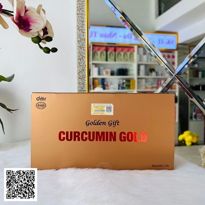 Tinh Chất Nghệ Nano Curcumin Gold Golden Gift Của Hàn Quốc Hộp Lớn 100 Tép