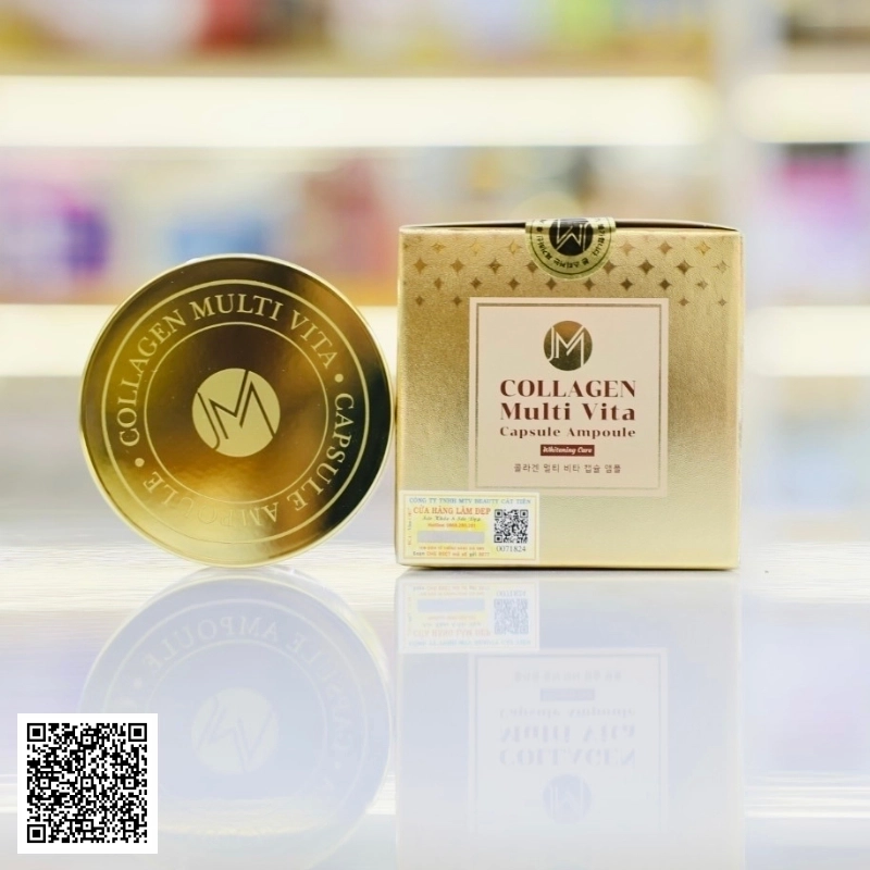 Viên Collagen Tươi Ammud Multi Vita Ampoule Cải Thiện Nếp Nhăn, Trẻ Hóa Da Hàn Quốc 38 Viên