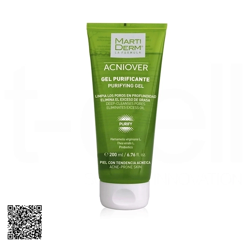 Gel Rửa Mặt MartiDerm Acniover Purifying Gel Cho Da Dầu Mụn Của Tây Ban Nha 200ml