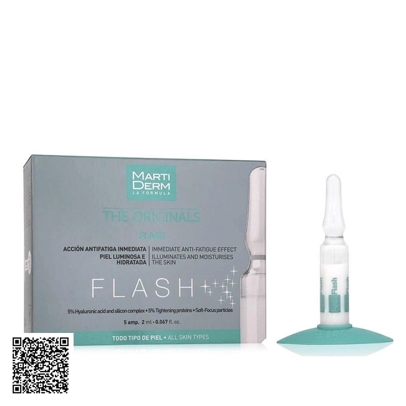 Tinh Chất Dưỡng Ẩm, Làm Sáng Da MartiDerm Ampoule The Originals Flash Tây Ban Nha 5 Ống
