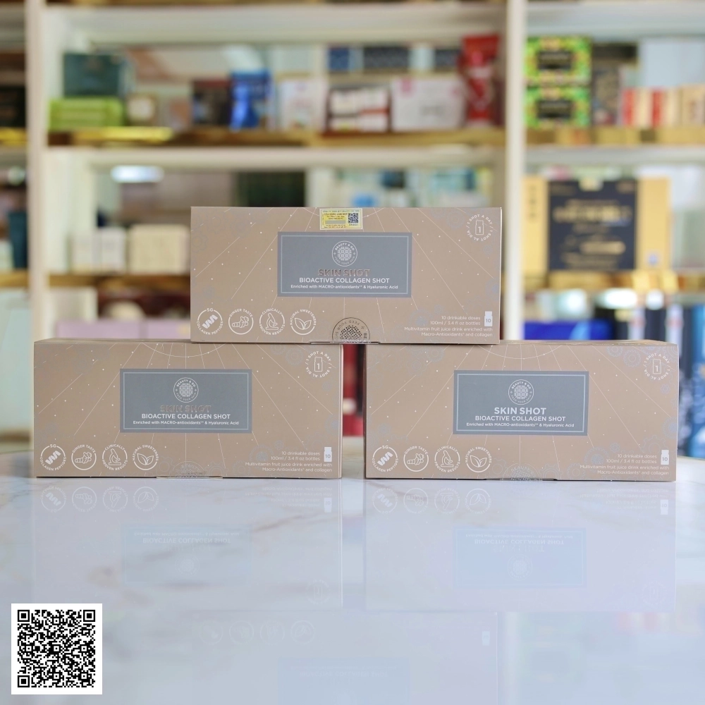 Nước Uống Collagen Skin Shot Cao Cấp Trắng Sáng ,Mờ Nám Da Của Tây Ban Nha Hộp 30 Chai*100ml