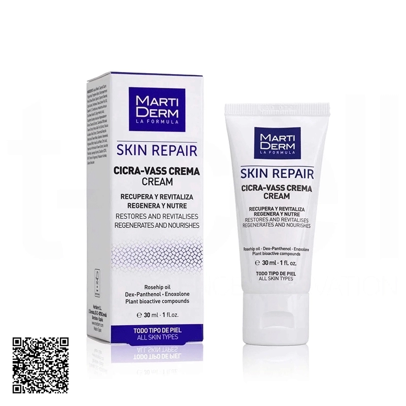 Kem Dưỡng Phục Hồi Da Nhạy Cảm MartiDerm Skin Repair Cicra Vass Cream Tây Ban Nha 30ml