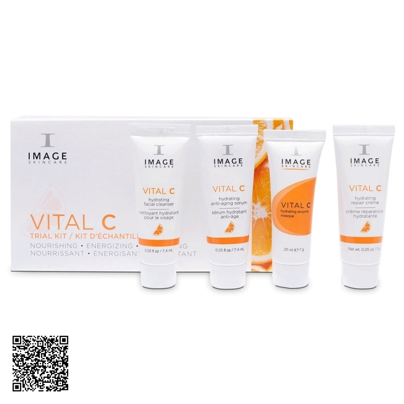 Bộ Sản Phẩm Dưỡng Ẩm, Chống Oxy Hóa, Làm Dịu Da Image Skincare Vital C Trial Kit Mỹ