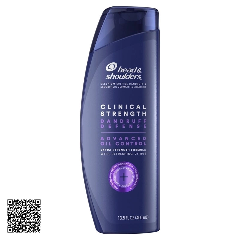 Dầu Gội Head & Shoulders Clinical Strength Dandruff Defense Advanced Oil Control Mỹ 400ml