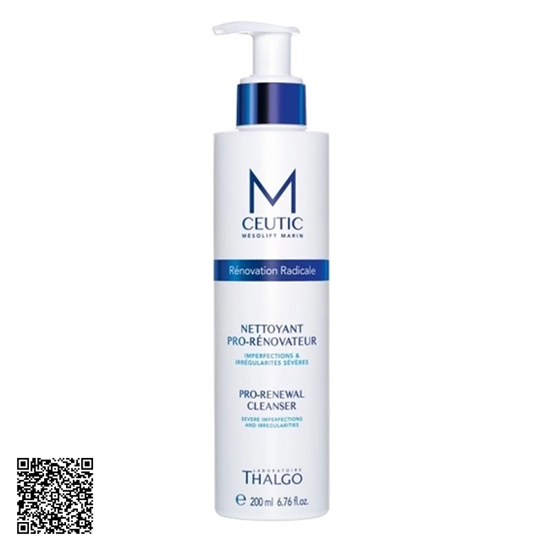 Bọt Rửa Mặt Và Làm Sạch Tế Bào Chết Thalgo Mceutic Pro Renewal Cleanser Pháp 200ml