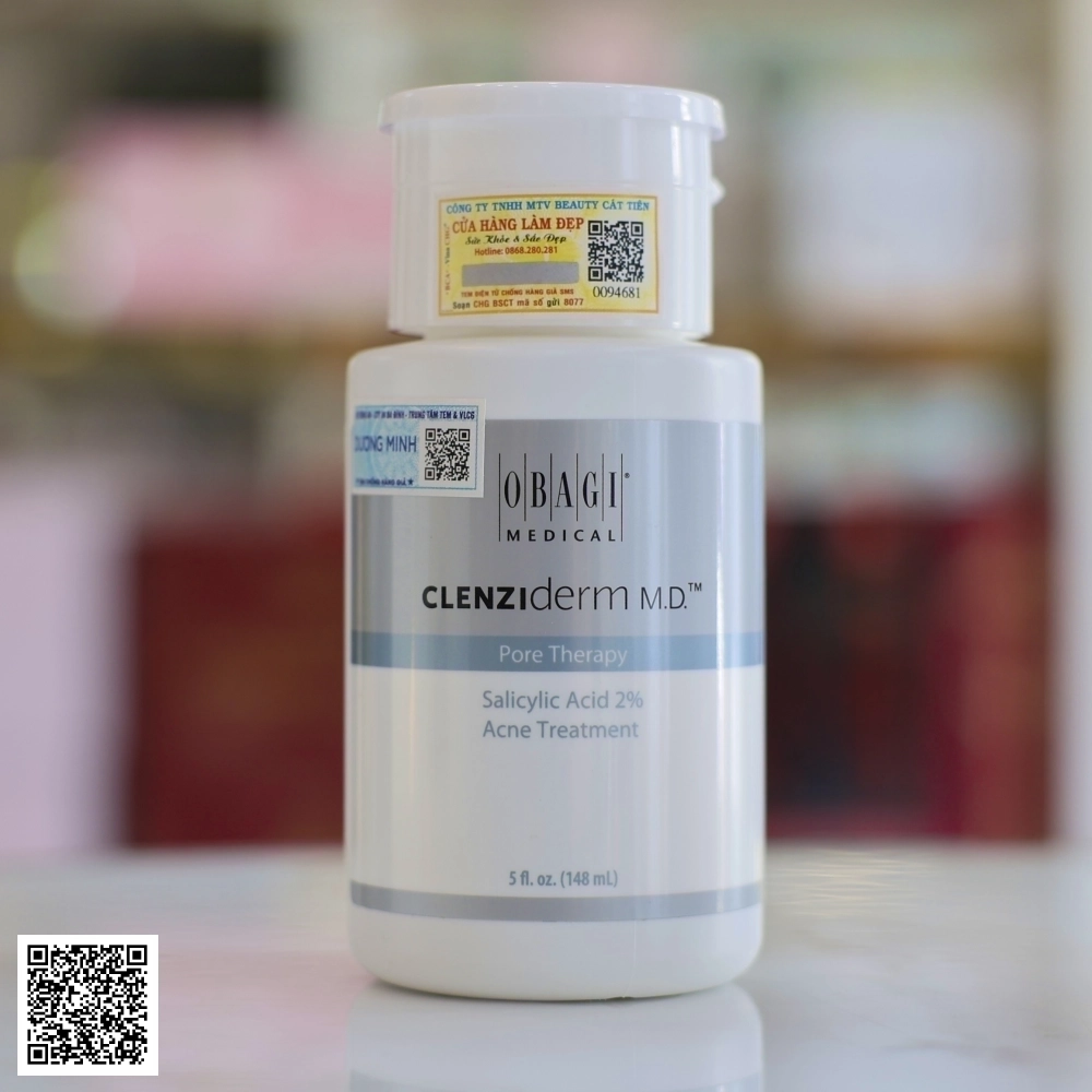 Nước Hoa Hồng Obagi BHA 2% Clenziderm MD Pore Therapy Mỹ 148ml
