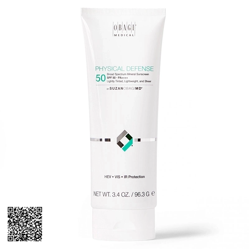 Kem Chống Nắng Có Màu SuzanObagiMD Physical Defense Tinted Broad Spectrum SPF50 Mỹ 96,3g