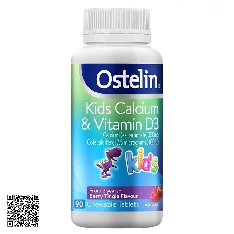 Kẹo Bổ Sung Canxi + D3 Cho Bé Ostelin Calcium & Vitamin D3 Của Úc 90 Viên