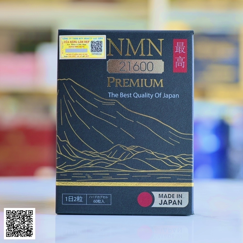 Viên Uống Trẻ Hóa Cơ Thể NMN Premium 21600 Của Nhật Bản 60 Viên/Lọ