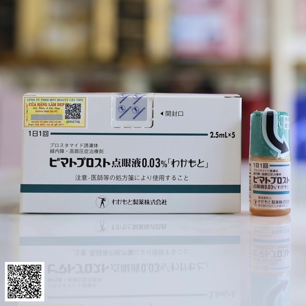 Serum Dưỡng Dài Mi Và Chân Mày Bimatoprost 0.03% Của Nhật Bản (1 Lọ x 2.5ml)