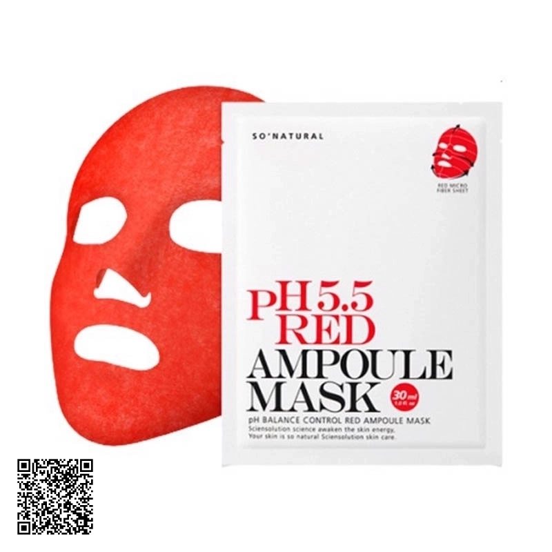Mặt Nạ Dưỡng Cân Bằng Da PH 5.5 Red Ampoule Mask SoNatural Của Hàn Quốc