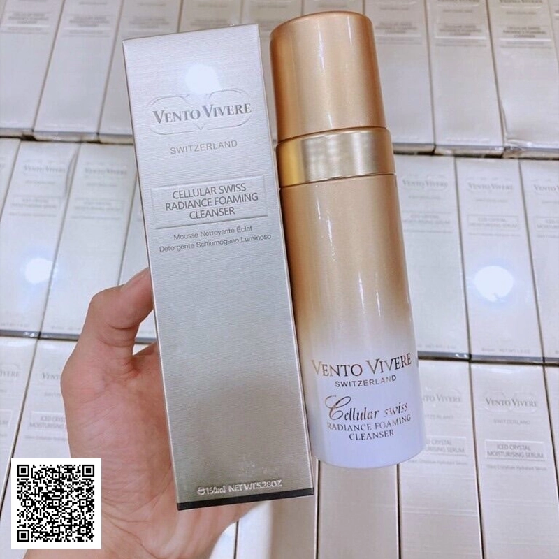 Sữa Rửa Mặt Vento Vivere Cellular Swiss Radiance Foaming Cleanser Của Thụy Sĩ 150ml