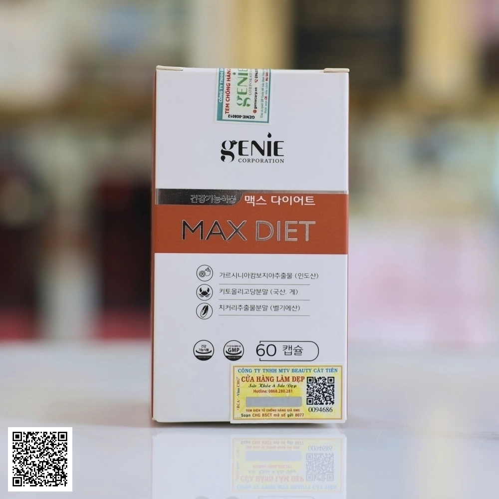 Viên Uống Giảm Cân Genie Max Diet Của Hàn Quốc 60 Viên
