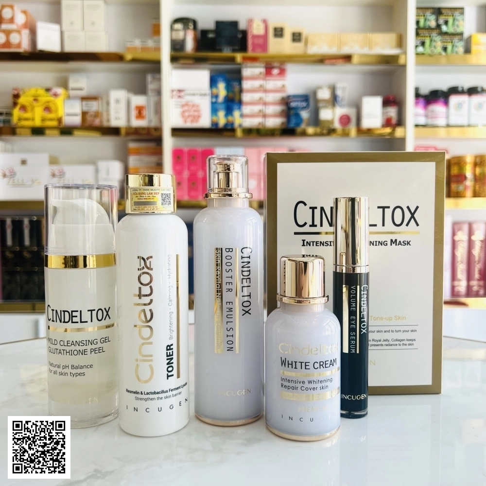Bộ Sản Phẩm Dưỡng Trắng Da Cindeltox Của Hàn Quốc