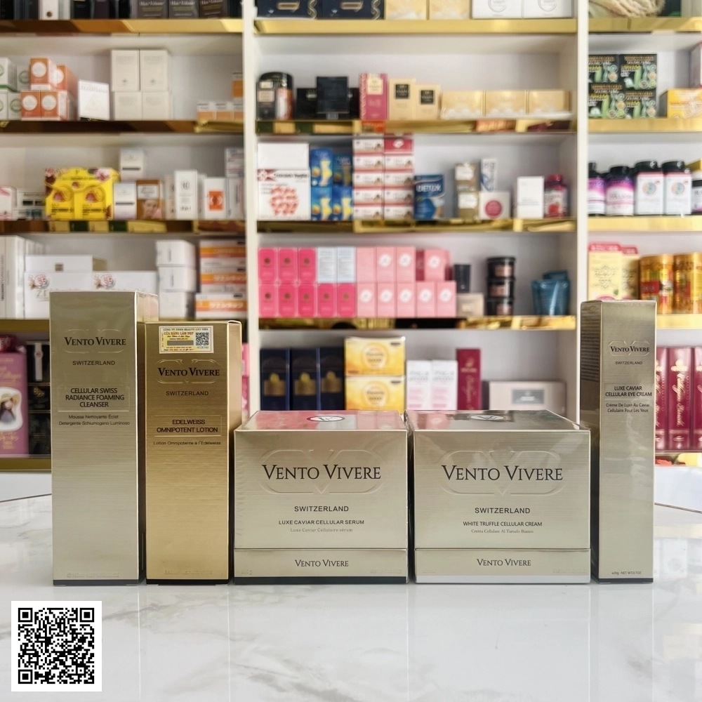 Bộ Sản Phẩm Dưỡng Trắng Da Vento Vivere Của Thuỵ Sĩ