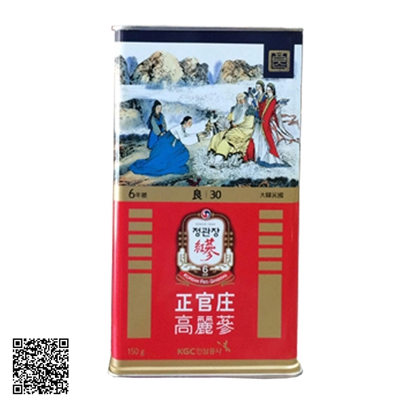 Hồng Sâm Củ Khô KGC Korean Red Ginseng Số 30 Hộp Thiếc 150g