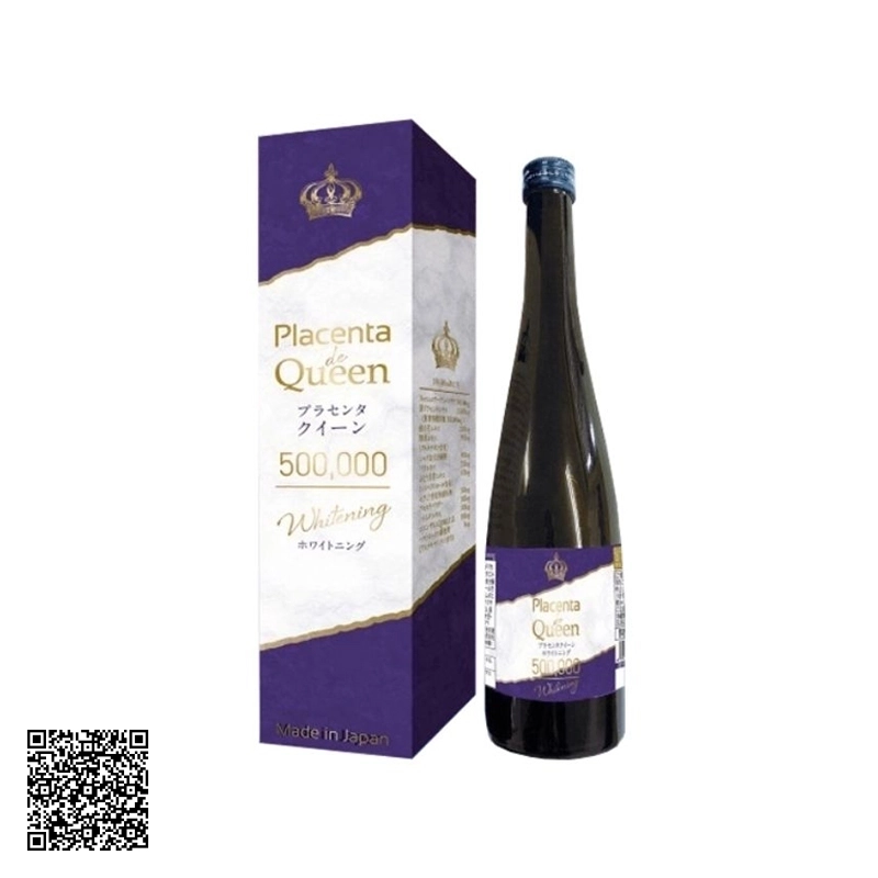 Nước Uống Trắng Da Hỗ Trợ Ngừa Lão Hóa Placenta De Queen 500,000 Whitening Của Nhật 480ml