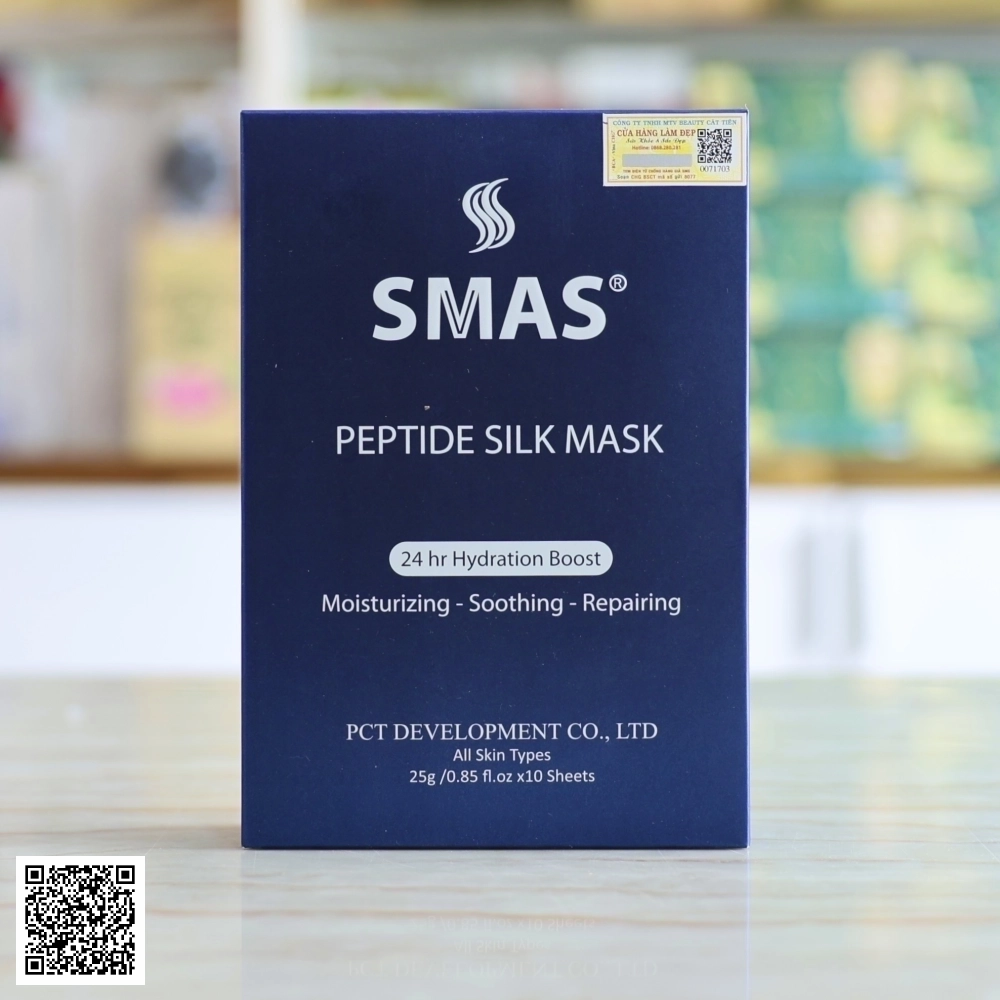 Mặt Nạ Smas Peptide Silk Mask 24H Hydration Boost Từ Nhật Bản Hộp 10 Miếng