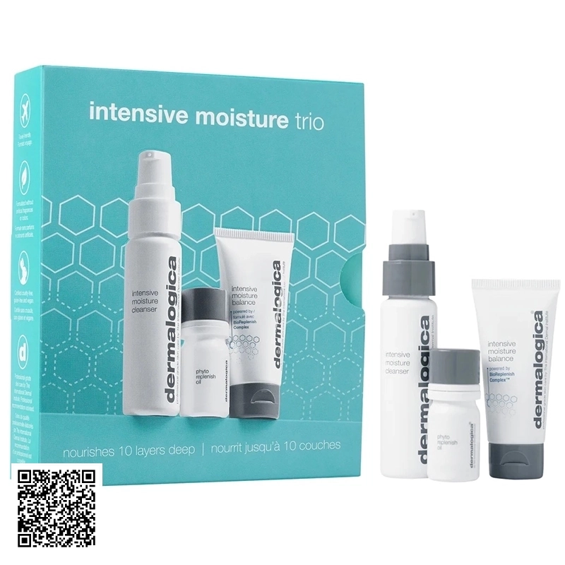 Bộ Sản Phẩm Cấp Ẩm Chuyên Sâu Dermalogica Intensive Moisture Trio Từ Mỹ