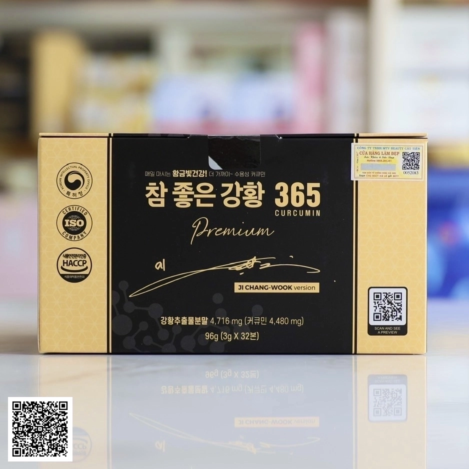 Tinh Nghệ Nano Curcumin 365 Premium Ji Chang Wook Version Từ Hàn Quốc 32 Tuýp