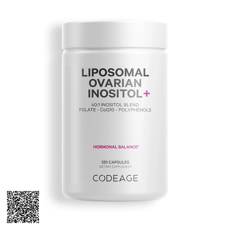 Viên Uống CodeAge Liposomal Ovarian Inositol Hỗ Trợ Sức Khỏe Buồng Trứng Cân Bằng Nội Tiết Tố Từ Mỹ 120 Viên