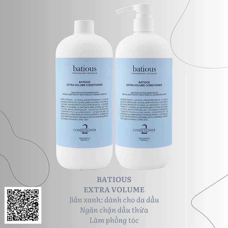 Bộ Gội Xả Salon Batious Xanh Cao Cấp Giúp Ngăn Chặn Dầu Thừa Và Làm Phồng Tóc