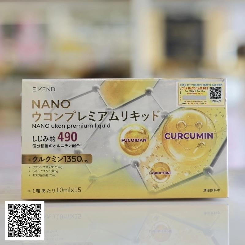 Tinh Nghệ Eikenbi Nano Ukon Premium Liquid Từ Nhật Bản 15 Ống