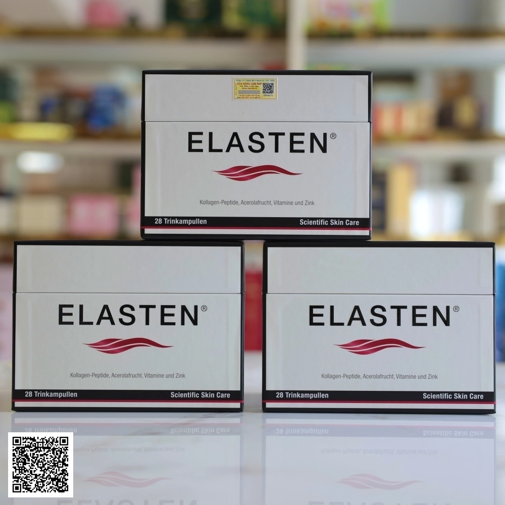 Liệu Trình Nước Uống Collagen Elasten Scientific Skin Care Từ Đức 28 Ống x 3 Hộp