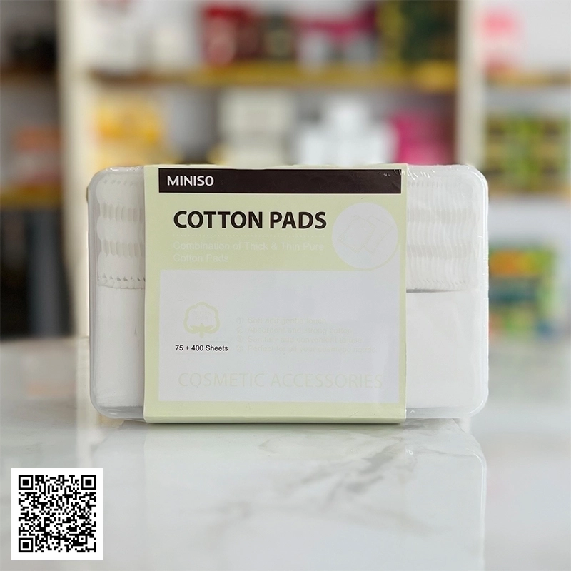 Bông Tẩy Trang Miniso Từ Nhật Bản 475 Miếng