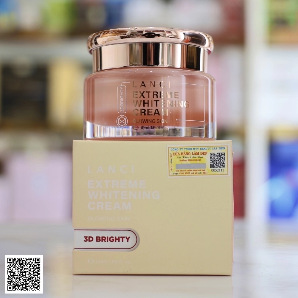 Kem Dưỡng Trắng Da Lanci Extreme Whitening Cream 3D Brighty Từ Hàn Quốc 50ml