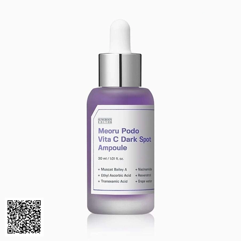 Serum Nho Tím Giảm Thâm Sạm SungBoon Editor Meoru Podo Vita C Dark Spot Ampoule 30ml