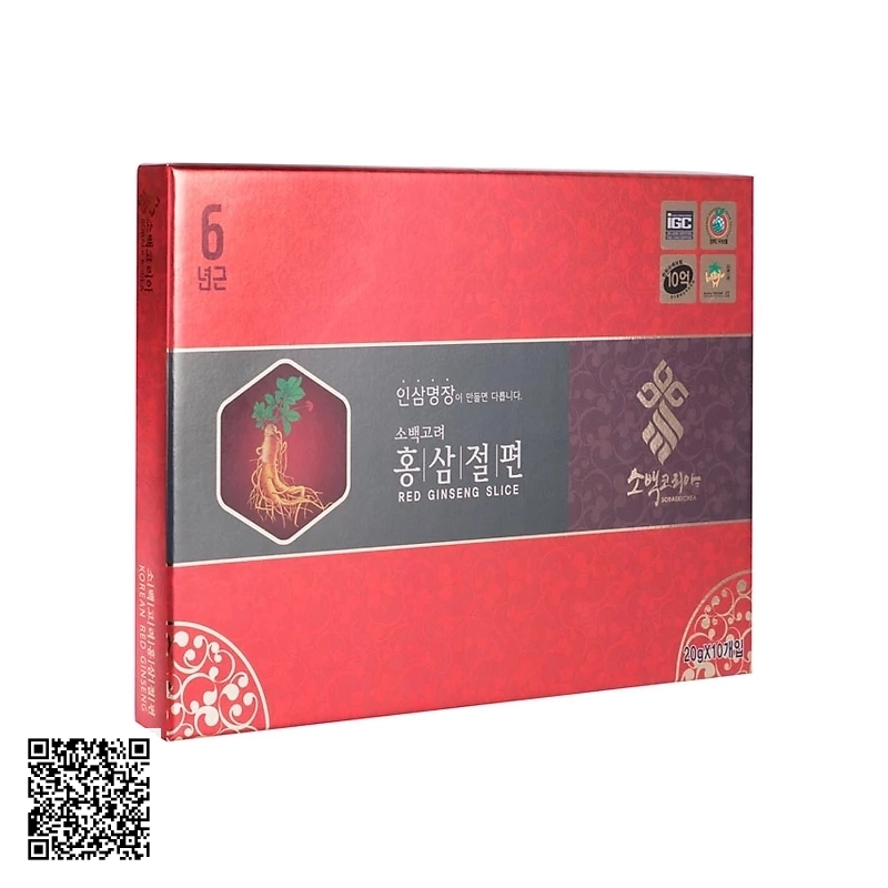 Hồng Sâm Lát Tẩm Mật Ong Sobaek Korea Red Ginseng Slice Từ Hàn Quốc