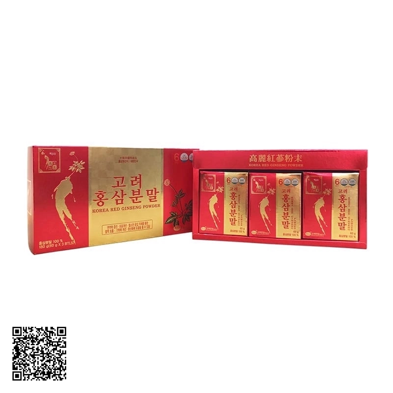 Bột Hồng Sâm KGS Korean Red Ginseng Powder Từ Hàn Quốc 3 Lọ