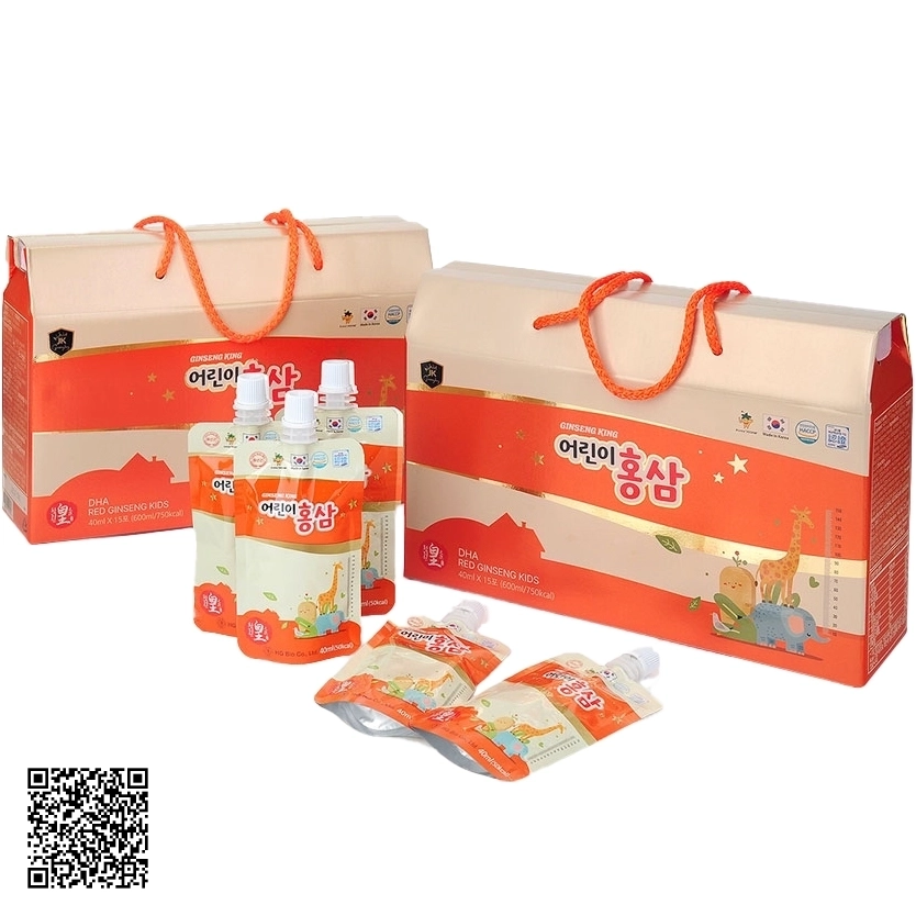 Nước Hồng Sâm Baby Ginseng King DHA Red Ginseng Kids 15 Gói