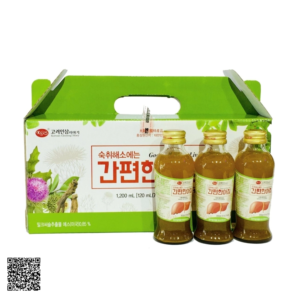Nước Hồng Sâm Bổ Gan Thanh Lọc Cơ Thể KGS Good Morning Liver Từ Hàn Quốc 10 Chai