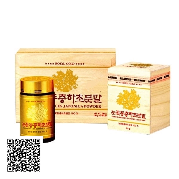 Bột Đông Trùng Hạ Thảo KGS Royal Gold Paecilomyces Japonica Powder Từ Hàn Quốc 2 Lọ