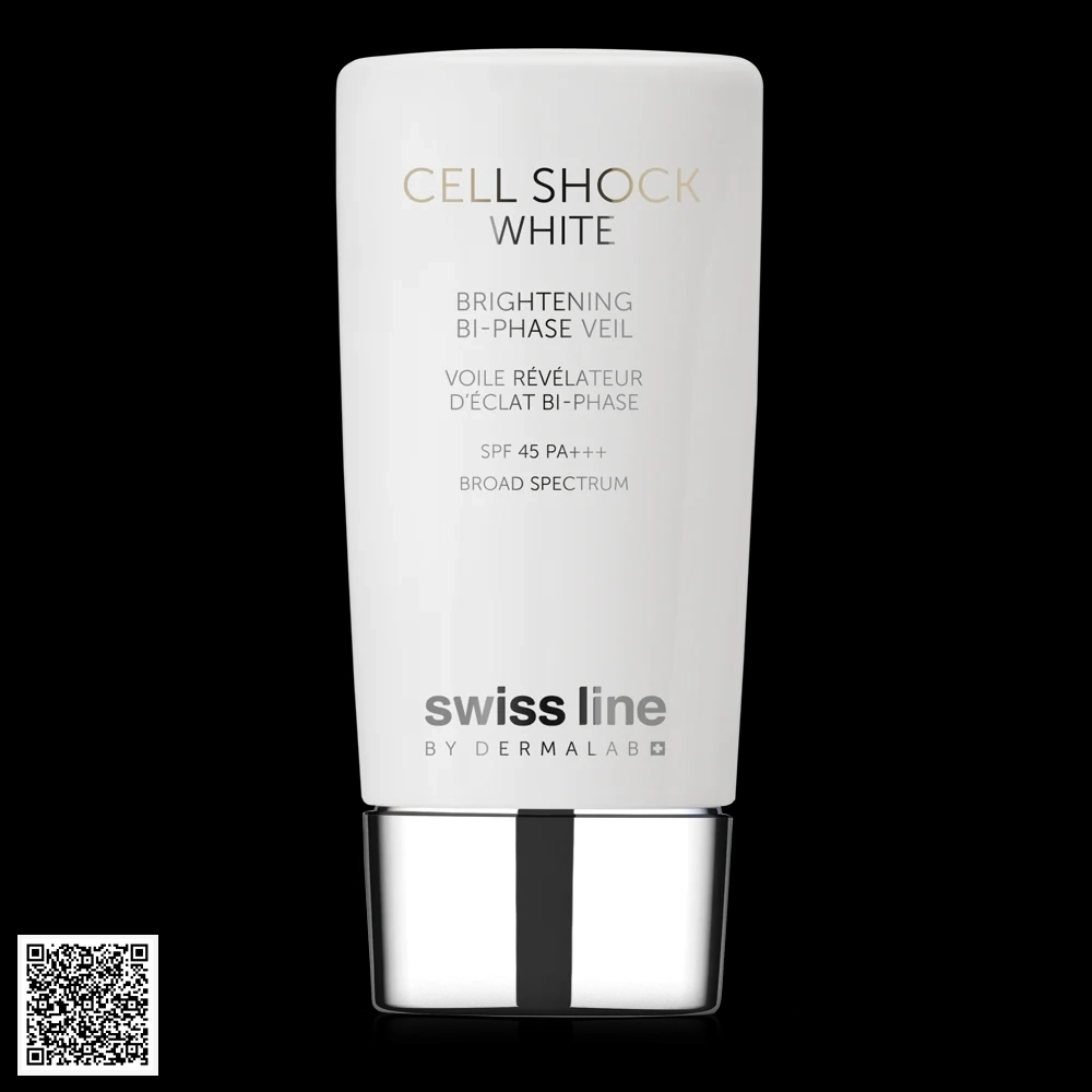 Nhũ Tương Bảo Vệ Và Làm Trắng Da Swissline Cell Shock White Brightening Bi-Phase Veil SPF 45 PA+++