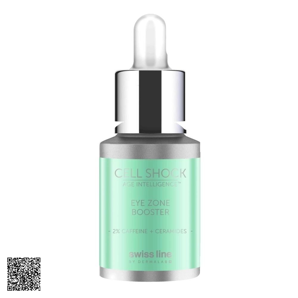 Tinh Chất Xóa Bọng Mỡ, Quầng Thâm Mắt Swissline Cell Shock Age Intelligence Eye Zone Booster Từ Thụy Sĩ 15ml