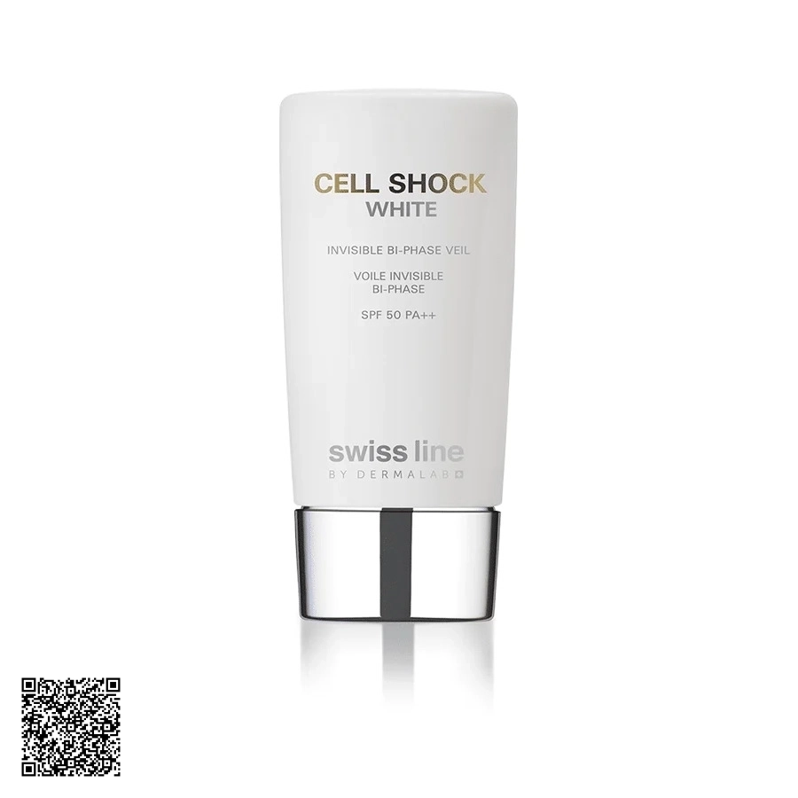 Sữa Chống Nắng Trắng Da Swissline Cell Shock White Invisible Bi-Phase Veil SPF50 PA++ Từ Thụy Sĩ 65ml