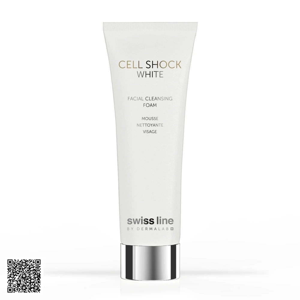 Sữa Rửa Mặt Trắng Da Swissline Cell Shock White Facial Cleansing Foam Từ Thuỵ Sĩ 160ml