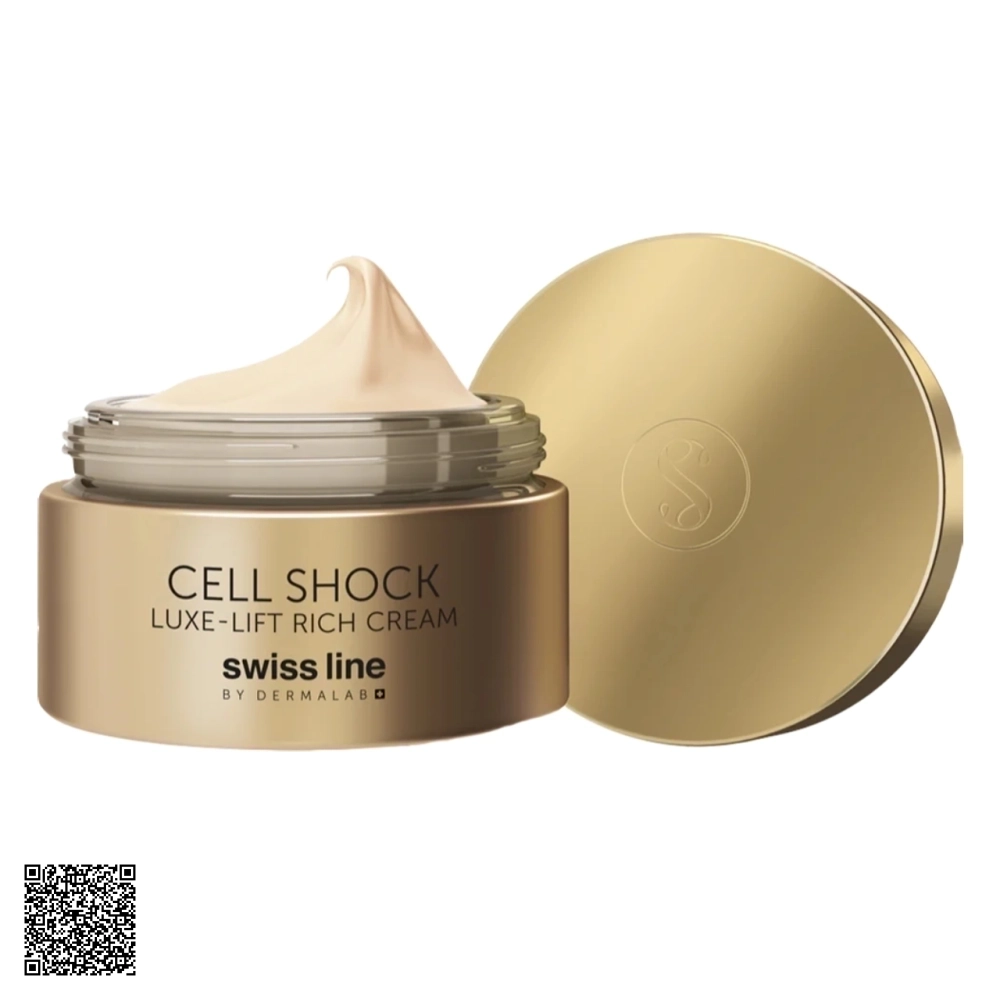 Kem Hỗ Trợ Ngừa Lão Hóa, Nâng Cơ Cho Da Khô Swissline Cell Shock Luxe-Lift Very Rich Cream Từ Thuỵ Sĩ 50ml
