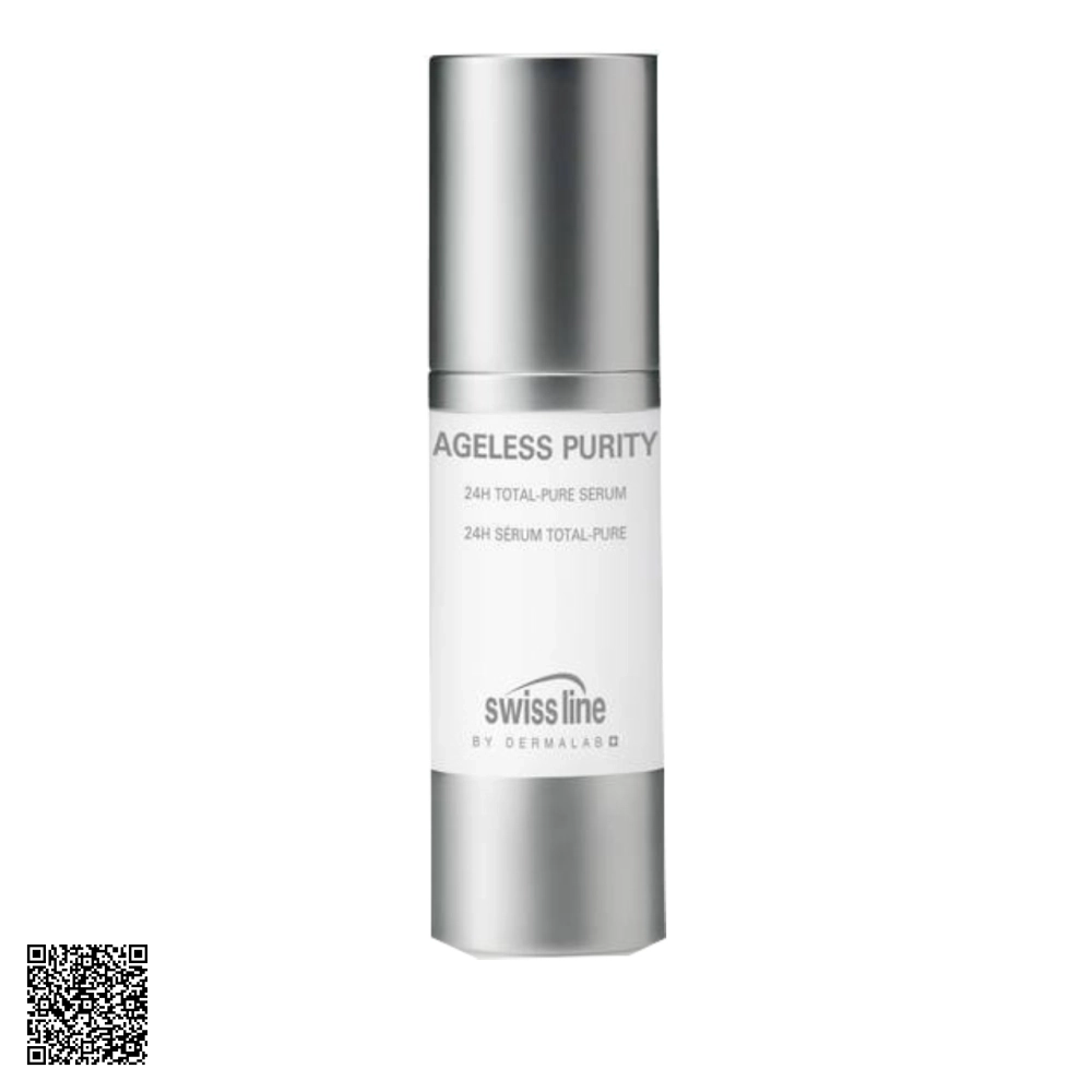Tinh Chất Kiềm Dầu, Giảm Mụn Swissline Ageless Purity 24h Total Pure Serum Từ Thuỵ Sĩ 30ml
