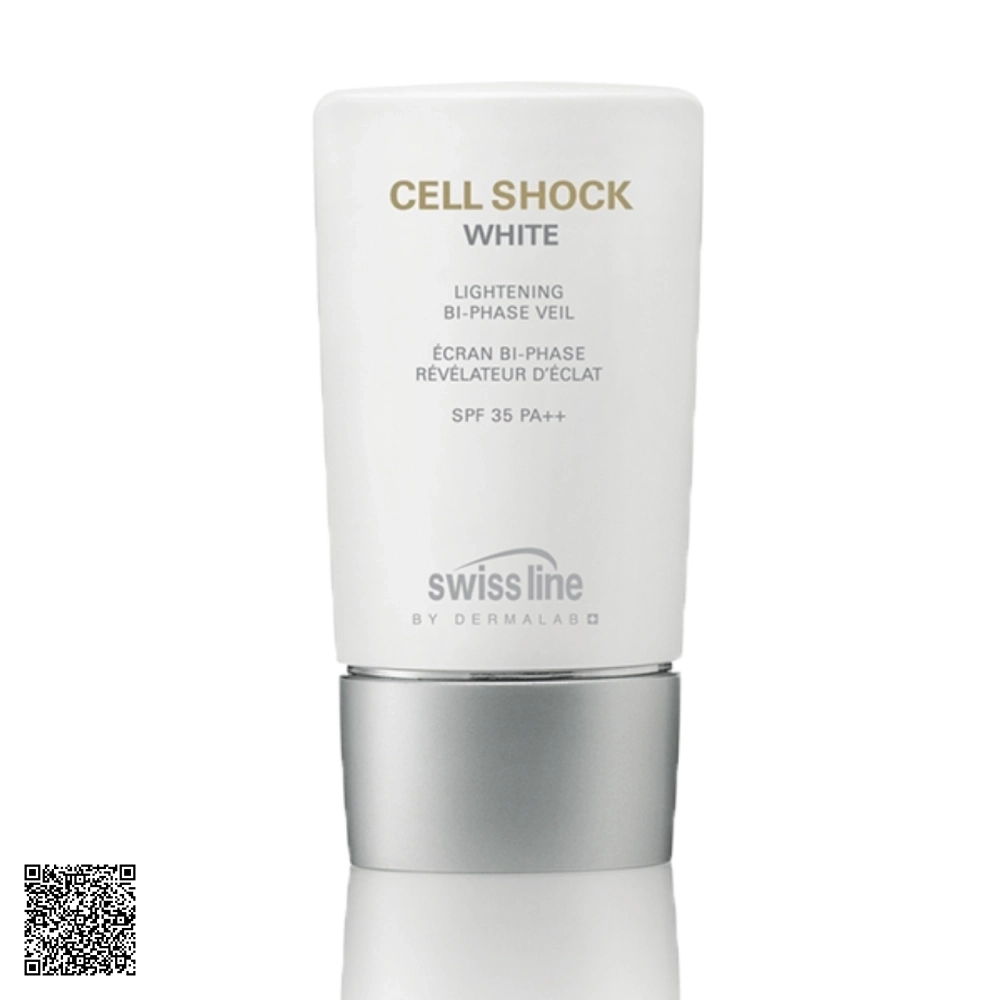 Sữa Chống Nắng Trắng Da Swissline Cell Shock White Lightening Bi-Phase Veil SPF35 PA++ Từ Thuỵ Sĩ 45ml