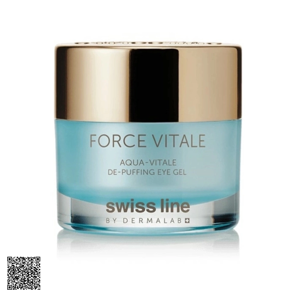 Gel Đặc giảm Bọng Mỡ Quầng Thâm Mắt Swissline Force Vitale Aqua-Vitale De-Puffing Eye Gel Từ Thuỵ Sĩ 15ml