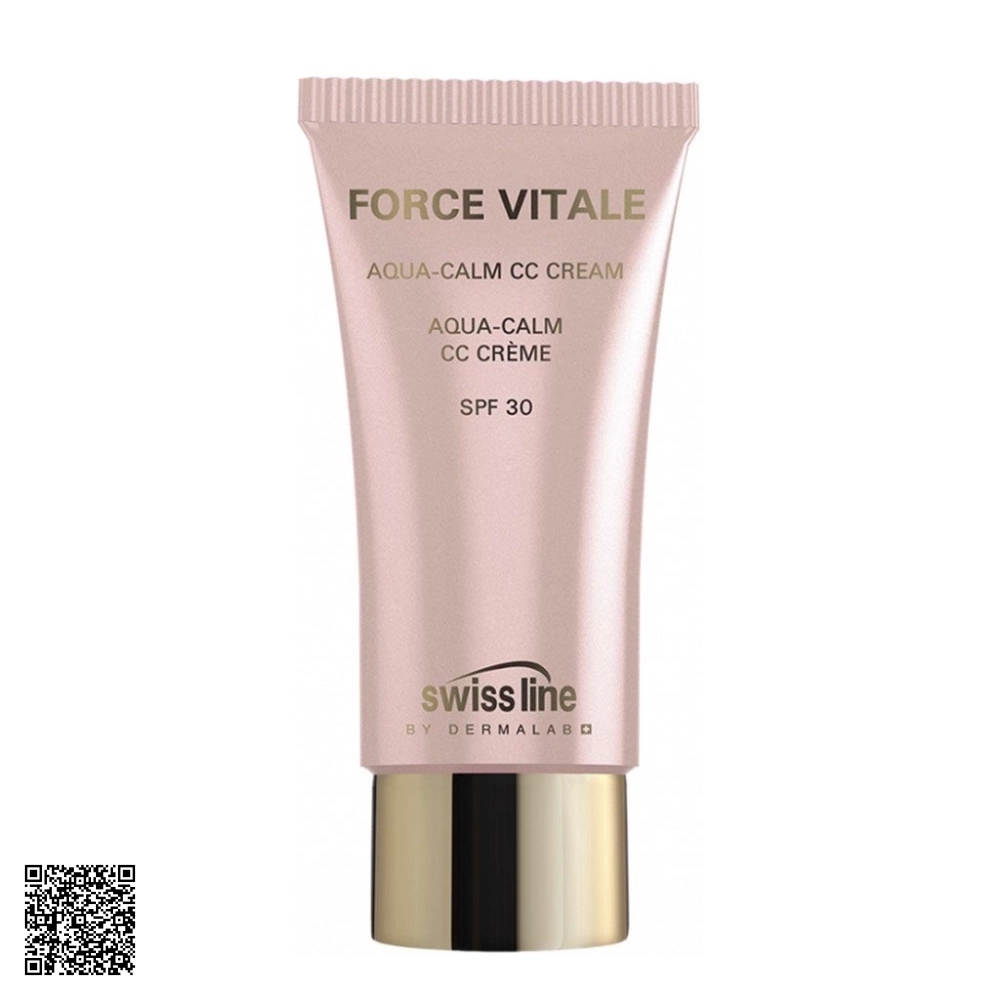 Kem Nền Chống Nắng Swissline Force Vitale Aqua-Calm CC Cream SPF30 Từ Thuỵ Sĩ 35ml