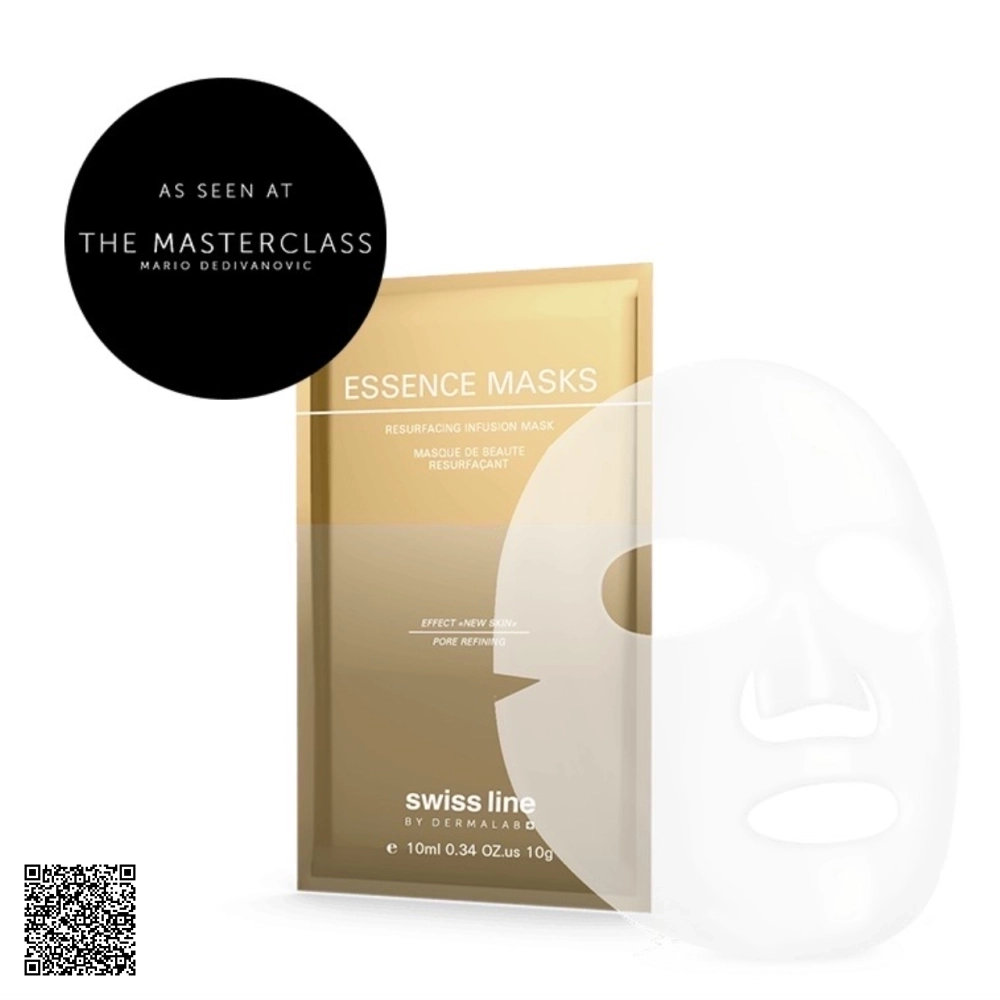 Mặt Nạ Trẻ Hóa Da Cấp Tốc Swissline Essence Masks Resurfacing Infusion Mask Từ Thuỵ Sĩ 10 Miếng