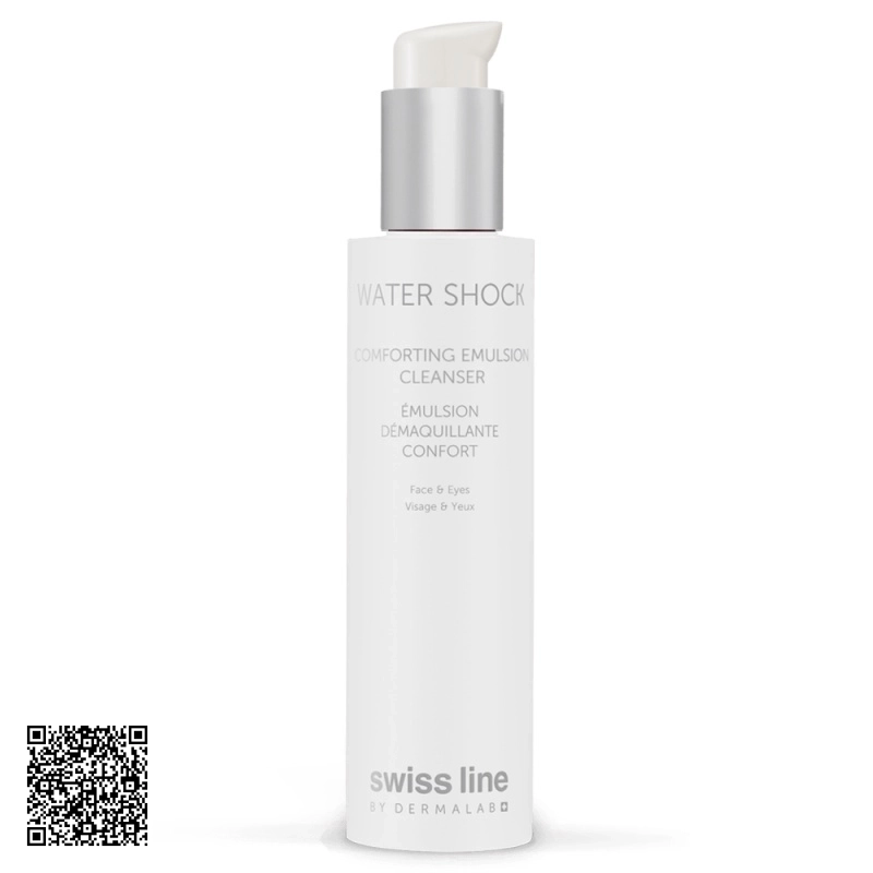 Sữa Rửa Mặt Làm Dịu Da Swissline Water Shock Comforting Emulsion Cleanser Từ Thuỵ Sĩ 160ml