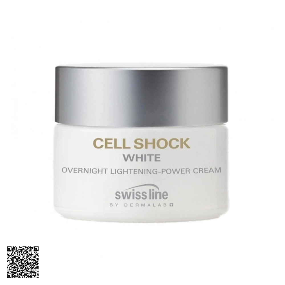Kem Dưỡng Trắng Da Ban Đêm Swissline Cell Shock White Overnight Lightening-Power Cream Từ Thuỵ Sĩ 50ml